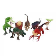 Kit De Animais Dinossauros Bichos 10 Peças Diversos Tamanhos