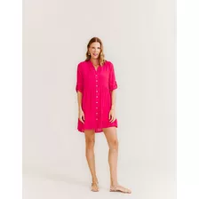 Chemise Curta Texturas - Rosa