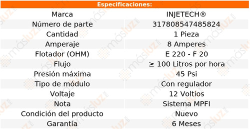 (1) Mdulo Bomba Comb Ram 2500 Van V6 3.9l 01 Injetech Foto 4