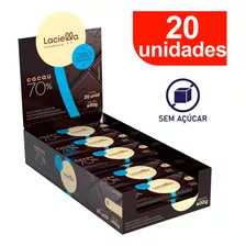Chocolate Laciella Zero Açúcar 70% Cacau 20g - Caixa - 20 Un