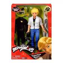 Miraculous Muñeco Super Hero Secret Adrien Articulado 30 Cm