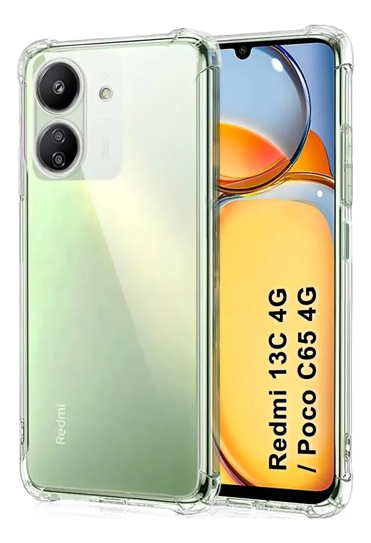 Funda Transparente Antishock Para Pocophone Poco C65 Transparente Liso