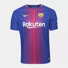 Kit Camisa + Calção Nike Barcelona Home 17/18 - Frete Grátis