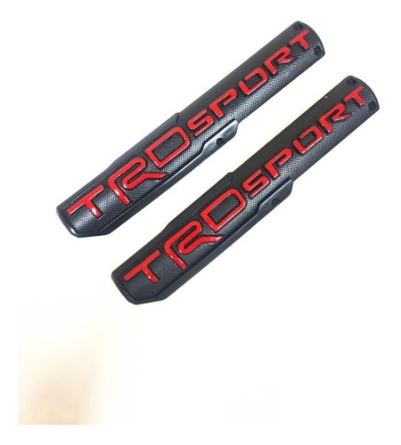 2 Emblemas Toyota Tacoma Tundra 4runner Trd Sport Negro Rojo Foto 3