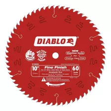 Disco Sierra Diablo 10' Pulgadas 60 Dientes Corte Fino Color Rojo