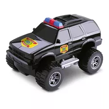 Miniatura Carro De Polícia Federal Caminhonete Preto Sirene