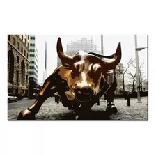 Quadro Touro E Urso De Wall Street 50x80cm Em Canvas Lindo 