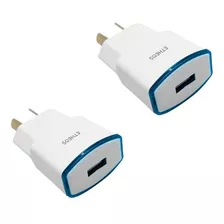 Cargador Teléfono Celular 1 Puerto Usb 2.1a Pared Enchufe X2