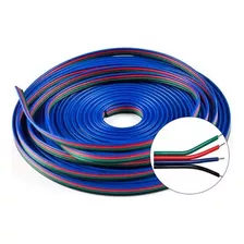 Cable Rgb Tiras Modulos Led 4 Hilos Multicolor #22 10 Metros