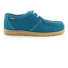 Sapato Feminino Dockside Canadian Vintage Couro Azul-bebê.