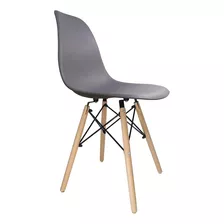 Cadeira Eames Wood Design Eiffel Sala Quarto Manicure Preto Estrutura Da Cadeira Chumbo