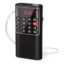 Radio Walkman Fm De Bolsillo Con Batera Porttil Con Grabador