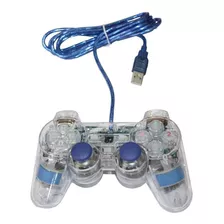 Joystick Control Mando Usb Transparente 12 Boton Pc Consolas