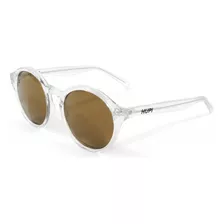Óculos De Sol Hupi Kona Cristal Brilho Dourado Proteção Uv Desenho Mirror