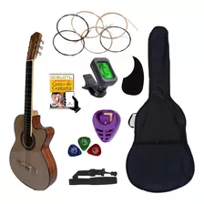 Guitarra Acústica Curva Ocelotl® Paquete Vital De Accesorios Color Veteado Orientación De La Mano Derecha