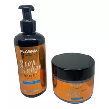 Shampoo + Mascara Azul Stop Orange Keratin Plasma 300ml