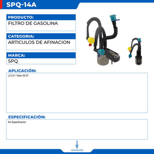 Filtro De Gasolina Plymouth Neon 1995-1997 L4 2.0 Foto 4