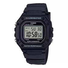 Reloj De Pulsera Casio W-218h-1avcf Iiluminator Retro-negro 