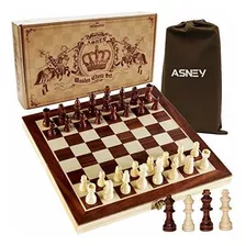 Asney Upgraded Magnetic Chess Set, 12 X 12 Folding