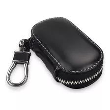 Funda Para Guardar Llave Coche Cuero Con Cierre Negro