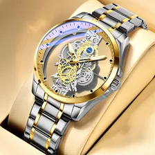 Reloj Impermeable De Cuarzo Con Forma De Esqueleto Transpare