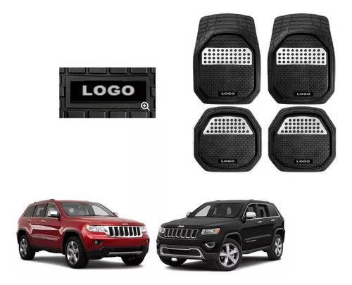 Tapetes 4pz Bandeja 3d Logo Jeep Grand Cherokee 2011 - 2021 Foto 3