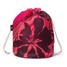 O Boticário Mochila Florida Com Cordão Cor Vermelho