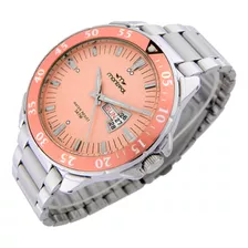 Reloj Montreal Hombre Ml1059 Doble Calendario Malla De Acero