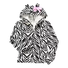 Chaqueta Zebra Print Niña Talla 18 Meses Con Capucha Gymbore