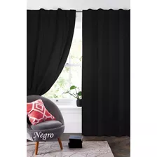 Jgo De Cortinas Blackout Engomado 240cm Largo Bloquea 100%