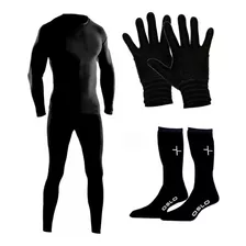 Conjunto Termico M.fibra + Guantes + Medias P Oslo Fas Bikes