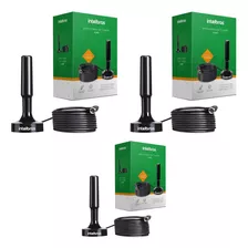 Kit 3 Antenas De Tv Interna Intelbras Ai2031uhf/hdtv Digital