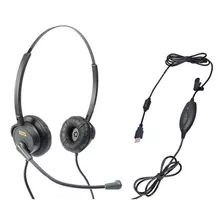 Fone Headset Usb Dh-60d Zox Duplo Auricular Home Office