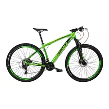 Bicicleta Rino Everest 21v Shimano 2.1 Mega Range Hidraulico Cor Verde Neon Tamanho Do Quadro 19