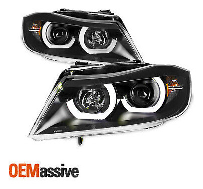 06-08 Bmw E90 3 Series Sedan Wagon 3d Led U-halo Tube Bl Oai Foto 2