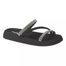 Tamanco Feminino Birken Papete Tiras Strass Moleca 5469.121 