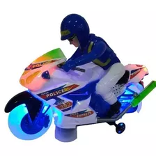 Brinquedo Motocycle Police 3d Com Som Luz E Movimento