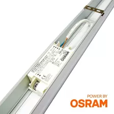 Luminária Linear Tubular 120cm Led 44w - Driver Osram Cor Branco Neutro 4000k 220v