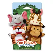Conjunto De Fantoches Melissa Amp Doug Zoo Friends Com 4 Ele