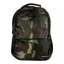 Techzone Warrior Porta Laptop Resistente Diseño Camuflaje Color Verde Oscuro