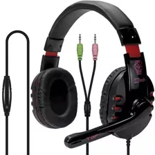 Headset Over-ear Gamer Hg-01 Mb53080 Preto Vermelho