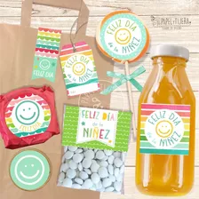 Kit Imprimible Etiqueta,stickers,desayuno - Día Del Niño