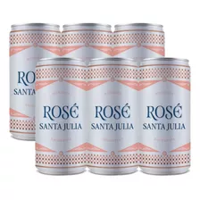 Vino Santa Julia Rose Lata 269cc Pack X6 Unidades