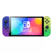 Nintendo Switch Oled 64gb Splatoon 3 Edition Color Degradado Azul Y Degradado Amarillo Y Negro