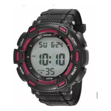 Relógio Pulso Digital Masculino Esportiv 81183g0evnp1 Speedo Cor Da Correia Preto Cor Do Bisel Preto