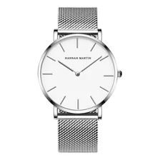 Reloj Hombre Analógico Acero Elegante Moderno Hannah Martin