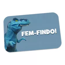 Tapete Divertido Meme Dinofauro Fem-findo Capacho Geek Cor Azul Desenho Do Tecido Dinossauro