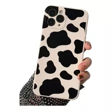 Funda De Silicon Con Estampado De Vaca Para Modelos iPhone