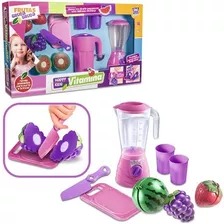 Liquidificador Infantil E Frutas Com Velcro - Zuca Toys