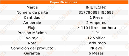 1- Rep Bomba Combustible Stellar L4 1.6l 85/86 Injetech Foto 4